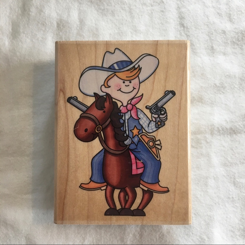 Stampabilities Little Buckaroo Wood Mounted Stamp